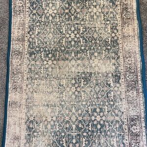 Ruggable 24”x36” Celestine Teal Blue Rug Flatwoven rug + Standard pad